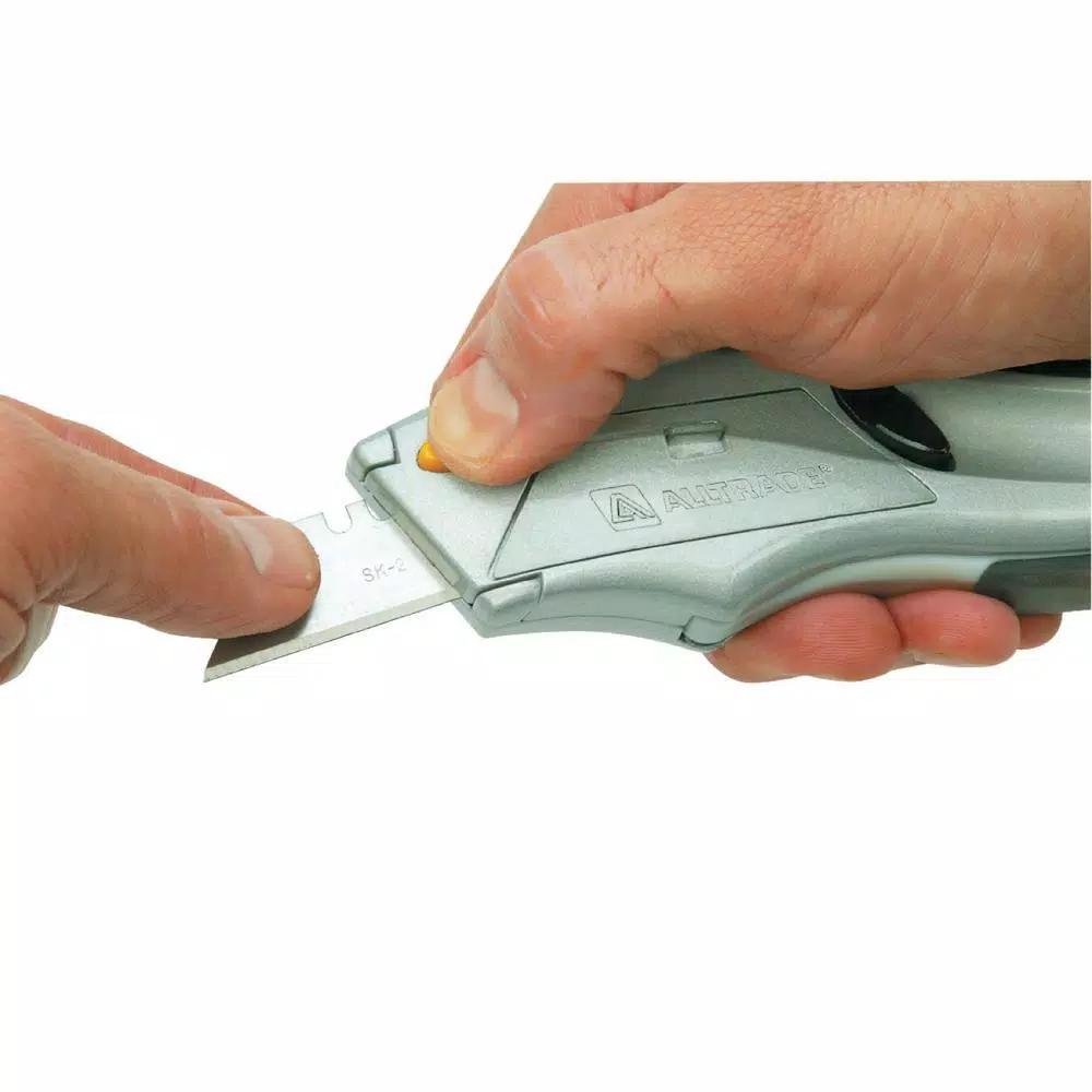 Alltrade Squeeze Auto-Loading Utility Knife with 6 Heavy Duty Blades
