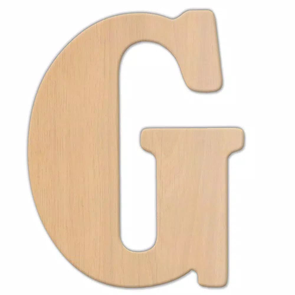 Jeff McWilliams Designs 23 in. Oversized Unfinished Wood Letter (G) - Industrial Style Wall Decor