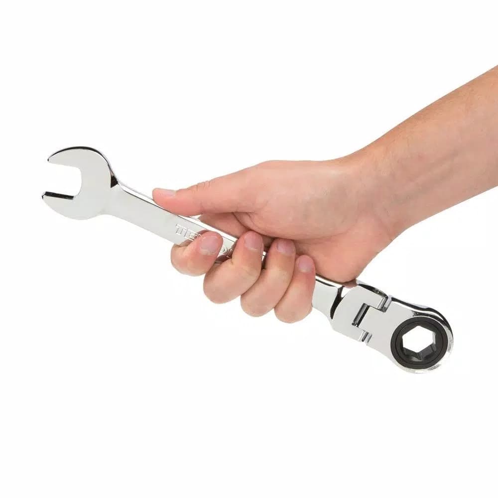TEKTON 13/16 in. Flex-Head Ratcheting Combination Wrench, 72-Tooth, 6-Point