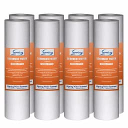 ISPRING 10 in. x 2.5 in. Universal Sediment Filter Cartridges, 15,000-Gallon Multi-layer (Pack of 8) thumbnail 1