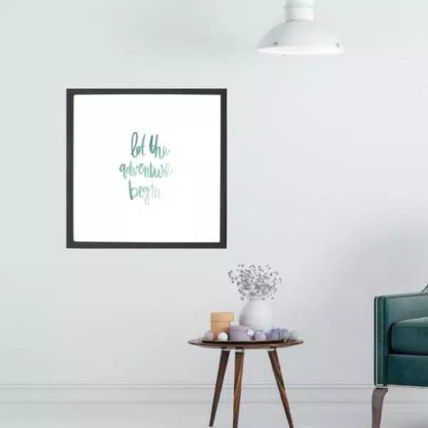 Petal Lane Home Watercolor Let The Adventure Magnetic Memo Board with Ebony Frame