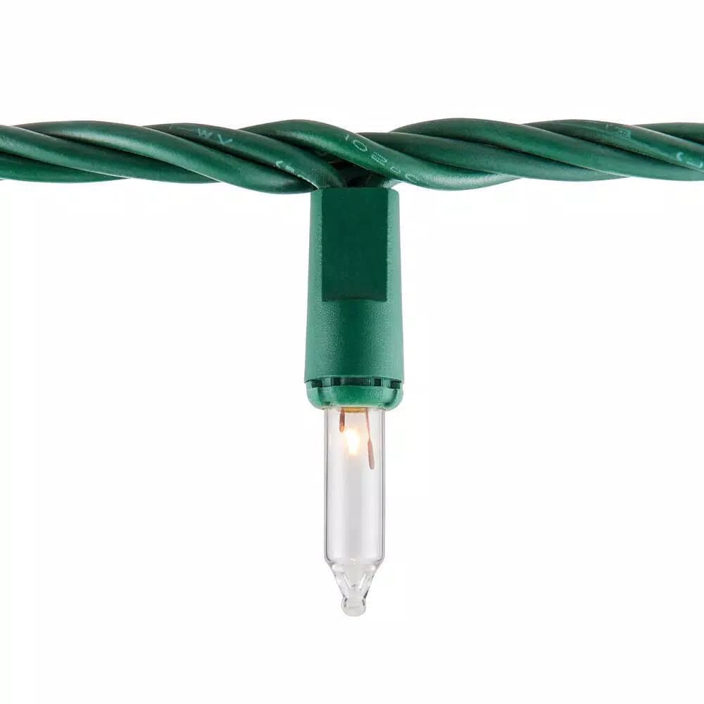 Home Accents Holiday 150-Light Incandescent Clear Mini String Lights, 8 Functions, Indoor/Outdoor