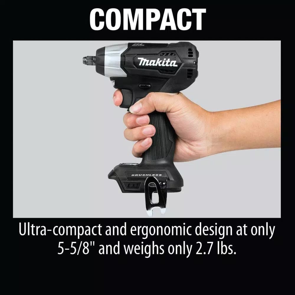 Makita 18V LXT Sub-Compact Brushless 3/8 in. Sq. Drive Impact Wrench (Tool Only)