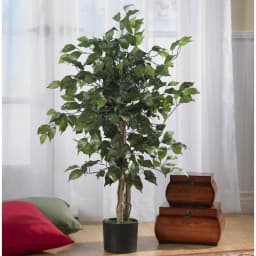 Nearly Natural 3 ft. Artificial Ficus Silk Tree with Natural Wood Trunk and 378 Leaves thumbnail 2