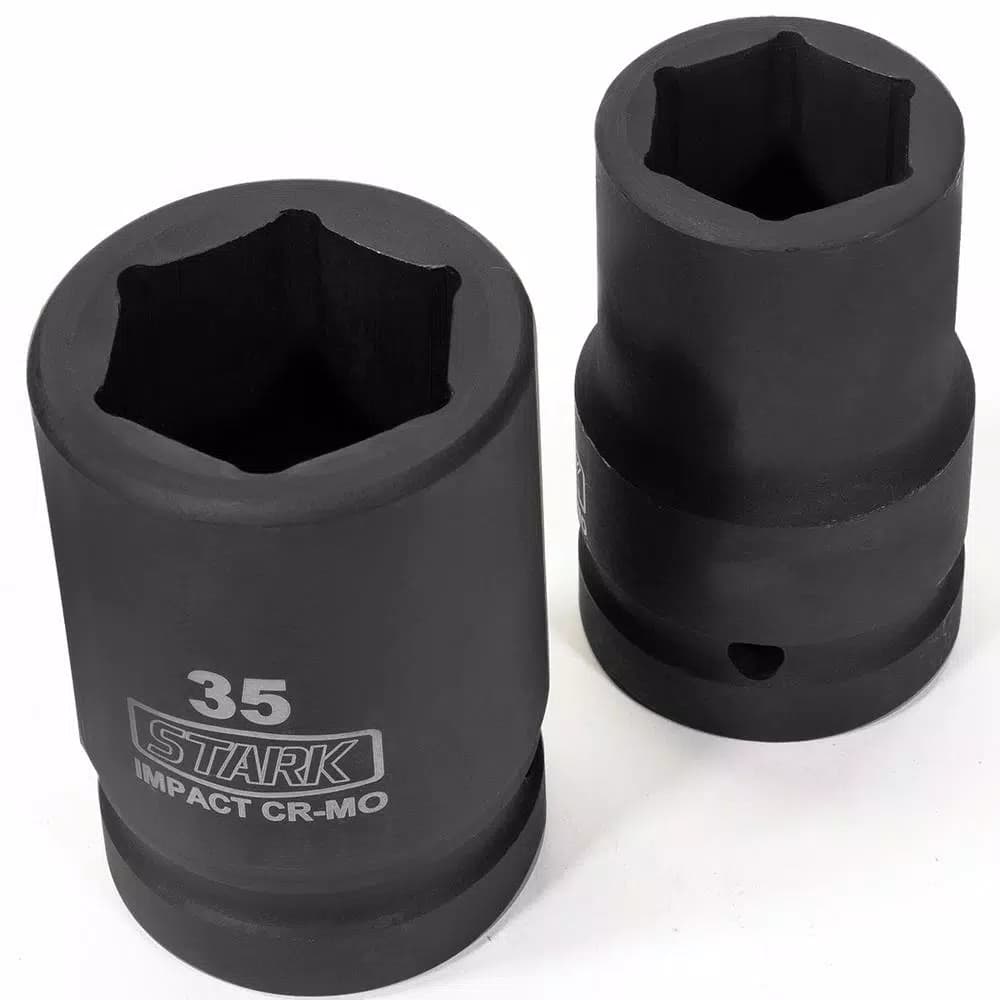 Stark 1 in. Drive Duo Combination SAE and Metric Deep Impact Socket Set, 11-Piece