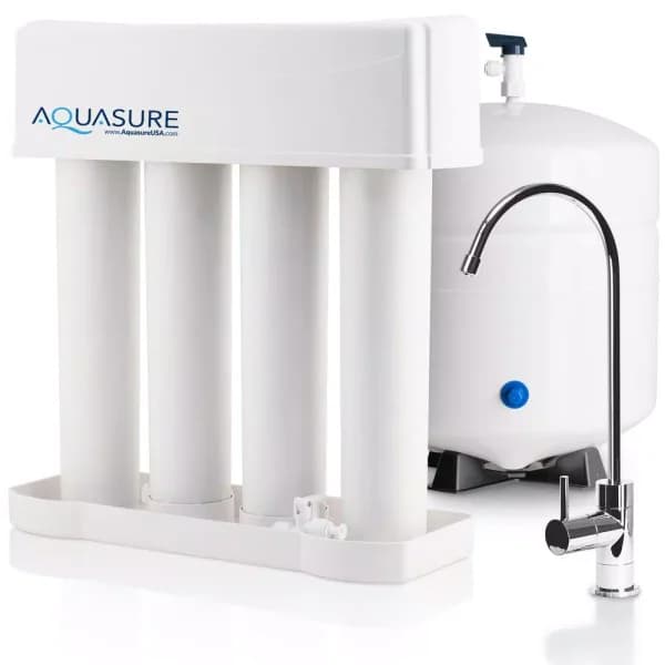 AQUASURE Premier PRO 100 GPD Reverse Osmosis Water Filtration System with LED Chrome Faucet