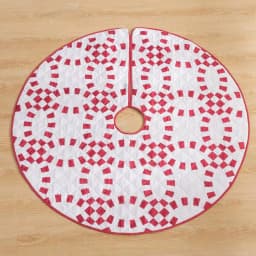 Country Living 48 in. Holiday Ring Quilted Tree Skirt, Red and White Candy Cane Microfiber thumbnail 5