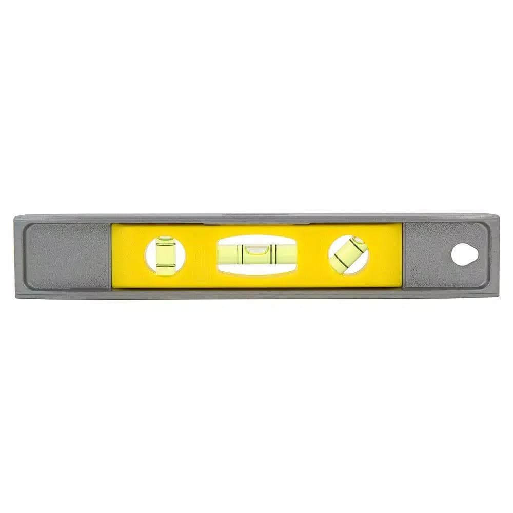 Stanley 9 in. Magnetic Cast Aluminum Torpedo Level with Illuminated Vials