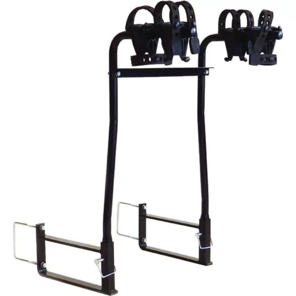 Swagman Black Around the Spare Deluxe 2-Bike RV Rack - Steel Hitch Mount