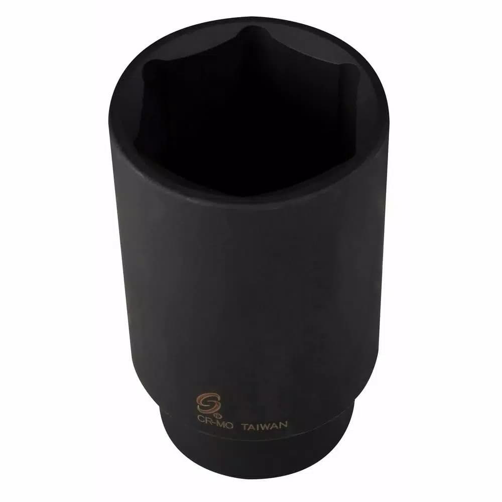 SUNEX TOOLS 1-11/16 in. 12-Point Impact Socket, 1/2 in. Drive, Low Profile
