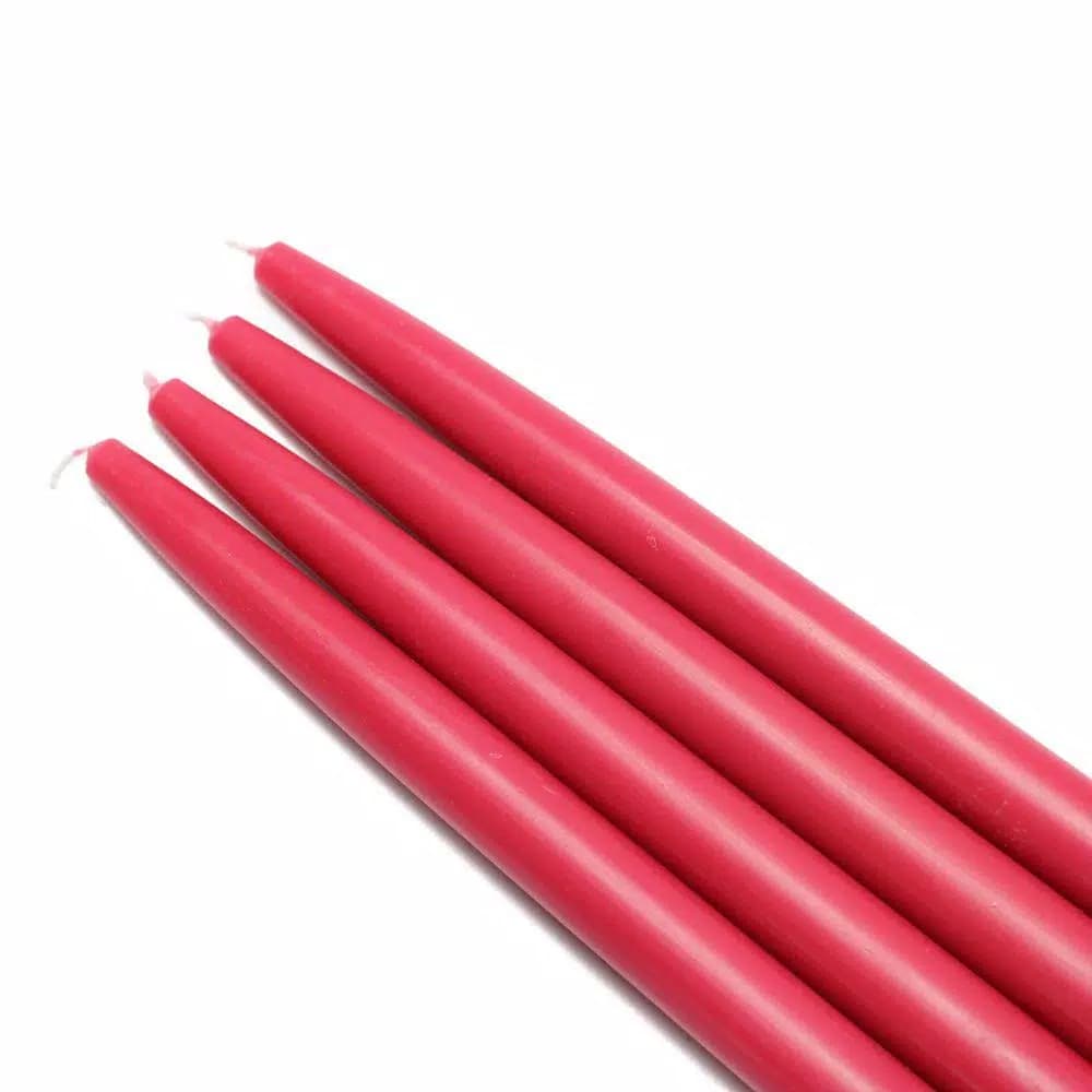 Zest Candle 10 in. Red Taper Candles, 12-Set