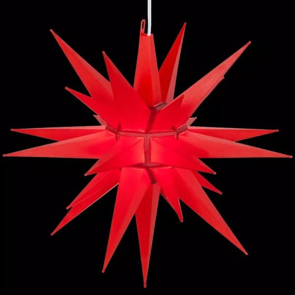 Kringle Traditions 14 in. Red Illuminated LED Moravian Star Holiday Decoration