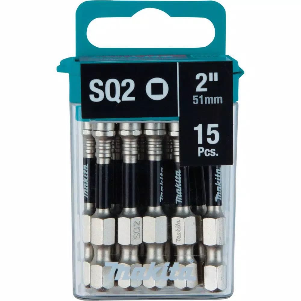 Makita ImpactXPS #2 Square 2 in. Power Bits, 15-Pack