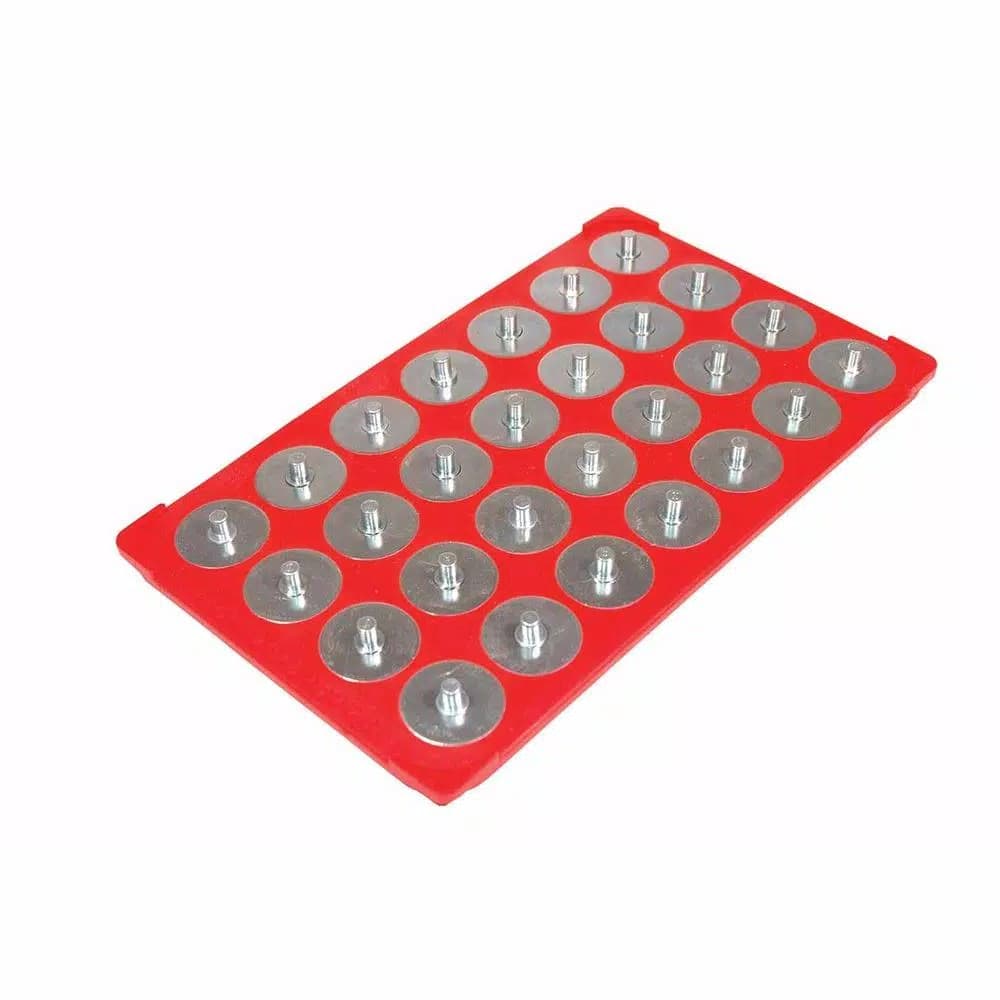 Triton Products MagClip 1/4 in. Drive Socket Caddy with 28 Interchangeable Pegs, Red