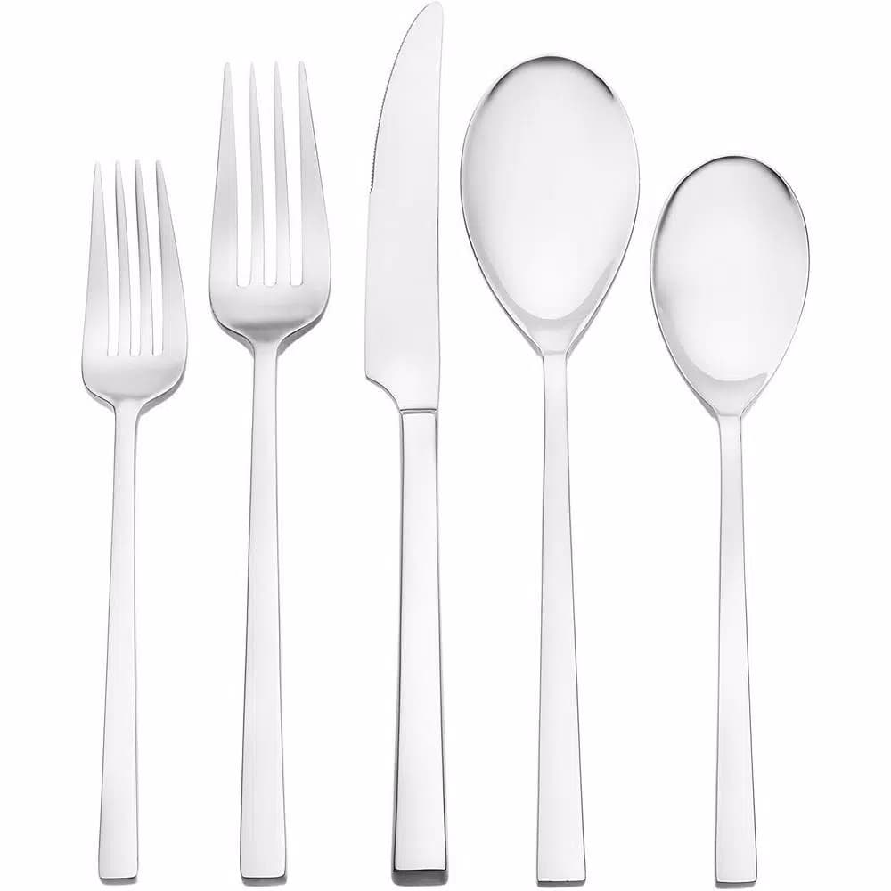 Oneida Dupree 45-Piece 18/0 Stainless Steel Flatware Set, Service for 8, Silver