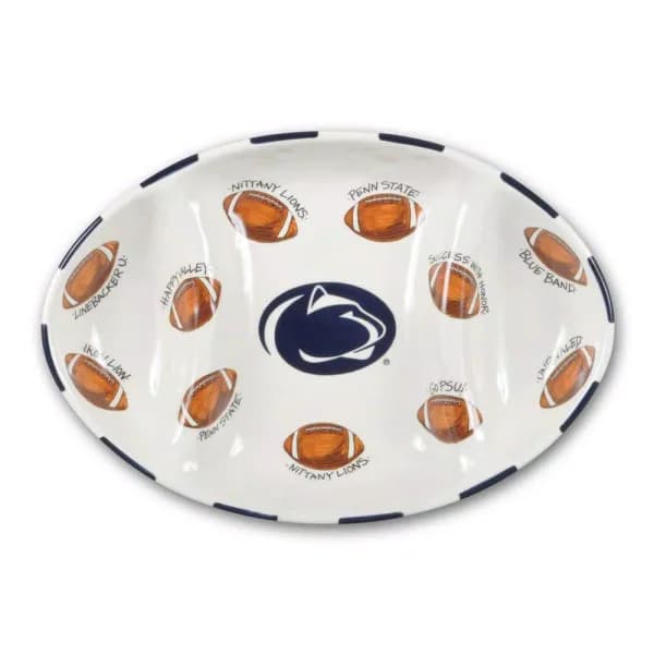 Magnolia Lane Penn State Nittany Lions Officially Licensed Ceramic Football Tailgating Serving Platter