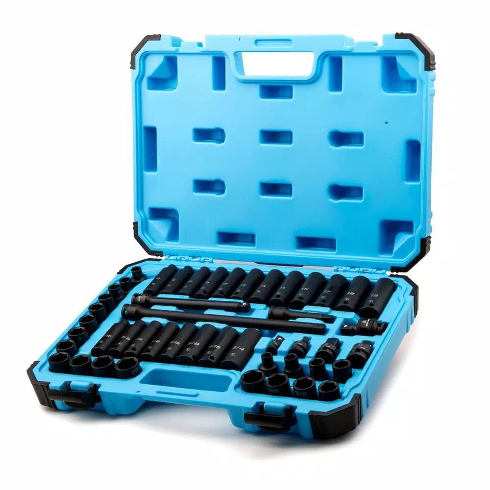 Capri Tools 48-Piece 3/8 in. Drive SAE/Metric Master Impact Socket Set with Adapters and Extensions