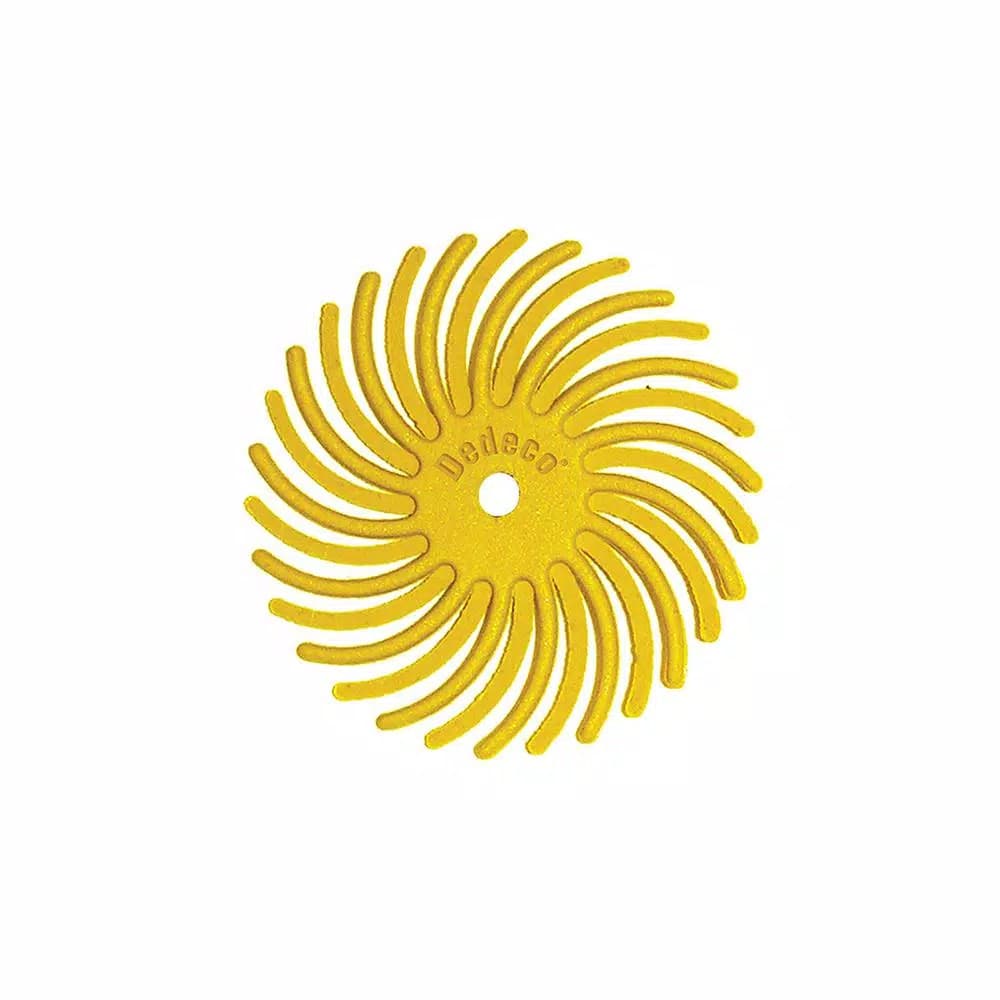 Dedeco Sunburst Radial Discs 80-Grit Coarse 7/8 in. Arbor Rotary Cleaning and Polishing Tool, 12-Pack