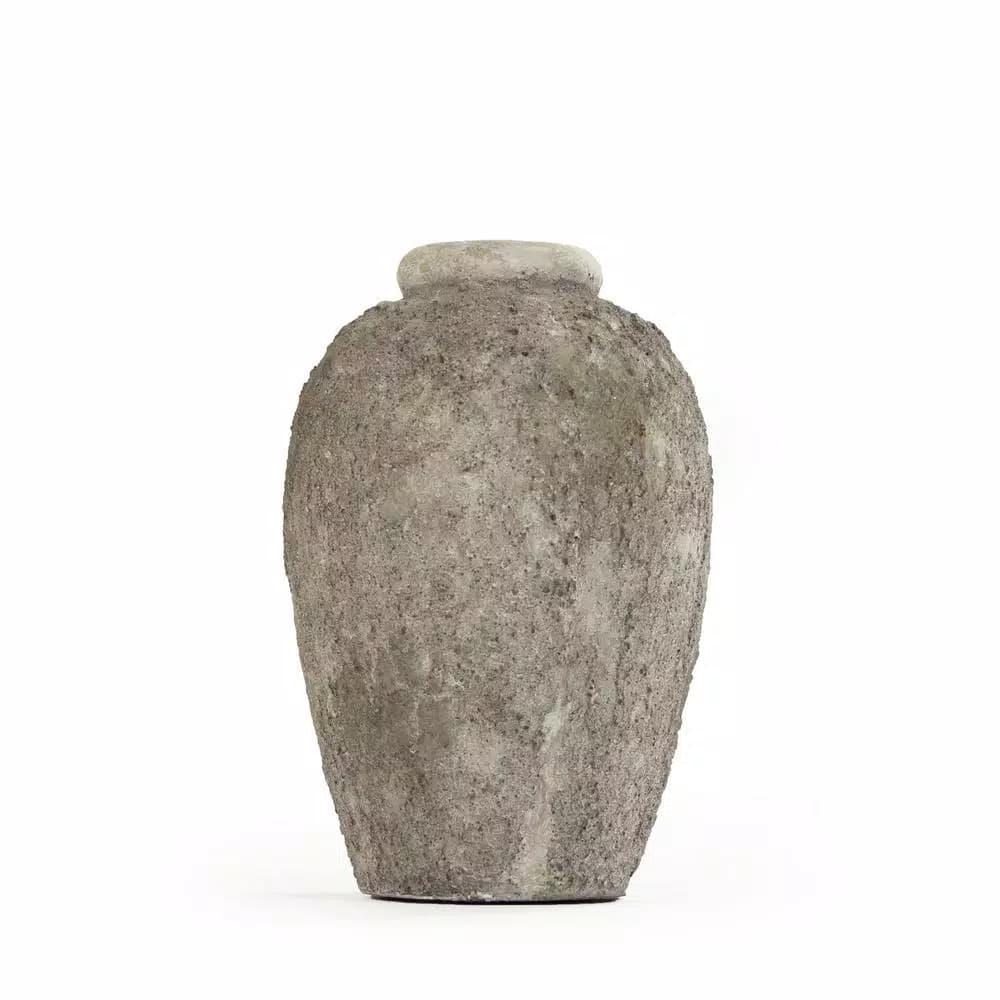 Zentique Grey Stone-Like Textured Small Decorative Table Vase