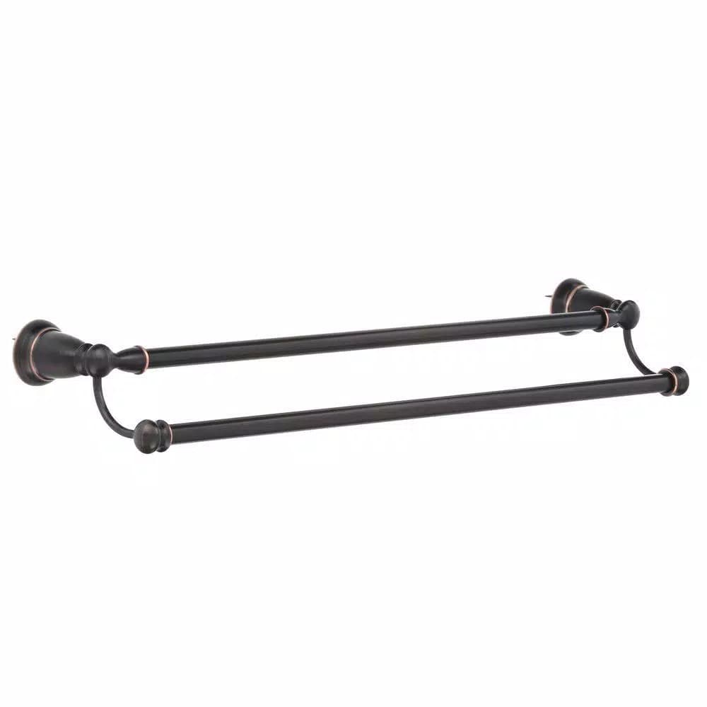 MOEN Banbury 24 in. Double Towel Bar, Mediterranean Bronze