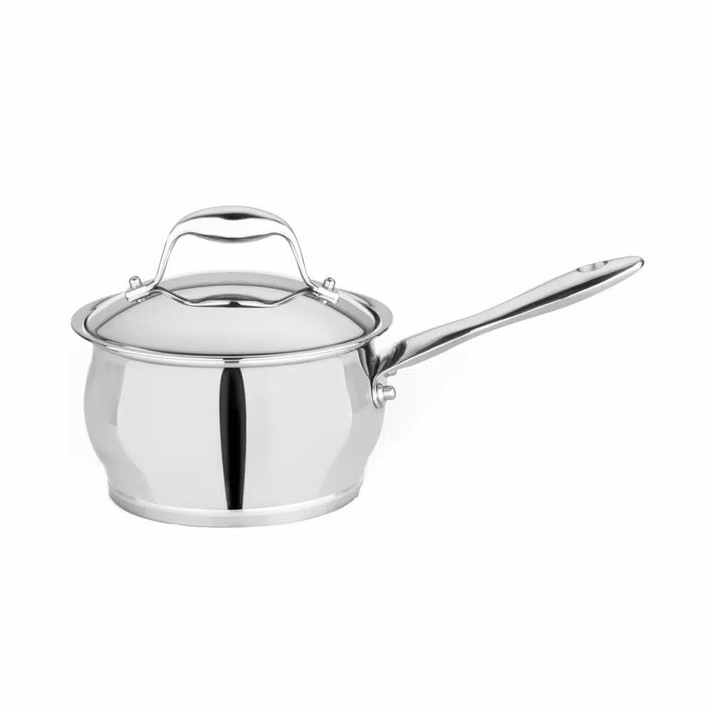 BergHOFF Essentials Zeno 2.1 Qt. Stainless Steel Sauce Pan with Glass Lid