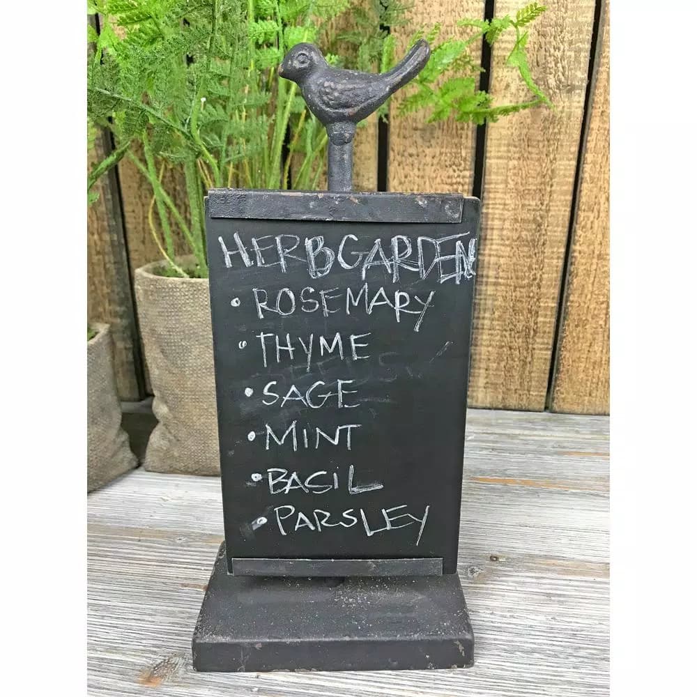 Unbranded Bird's Landing Vintage Black Chalkboard - Rustic Wood Frame Magnetic Message Board