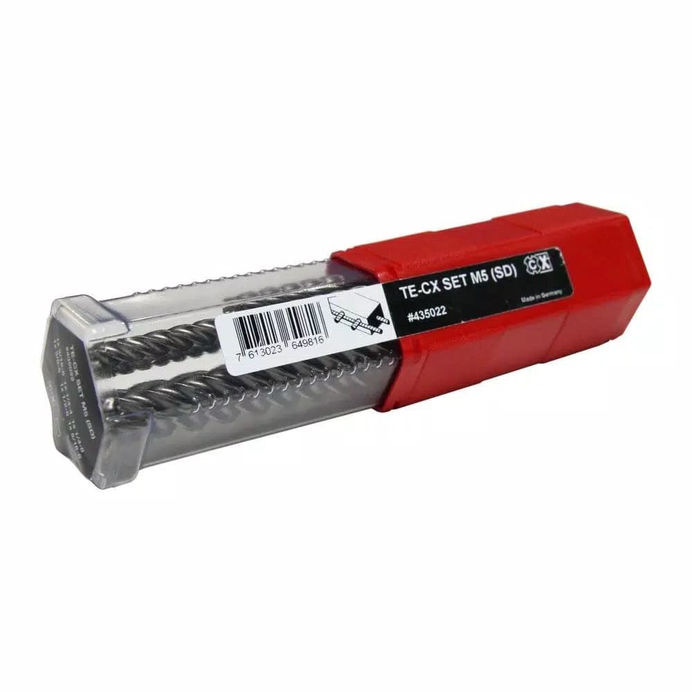 Hilti TE-CX Small Diameter Carbide Hammer Drill Bit Set, 6-Piece, SDS Plus