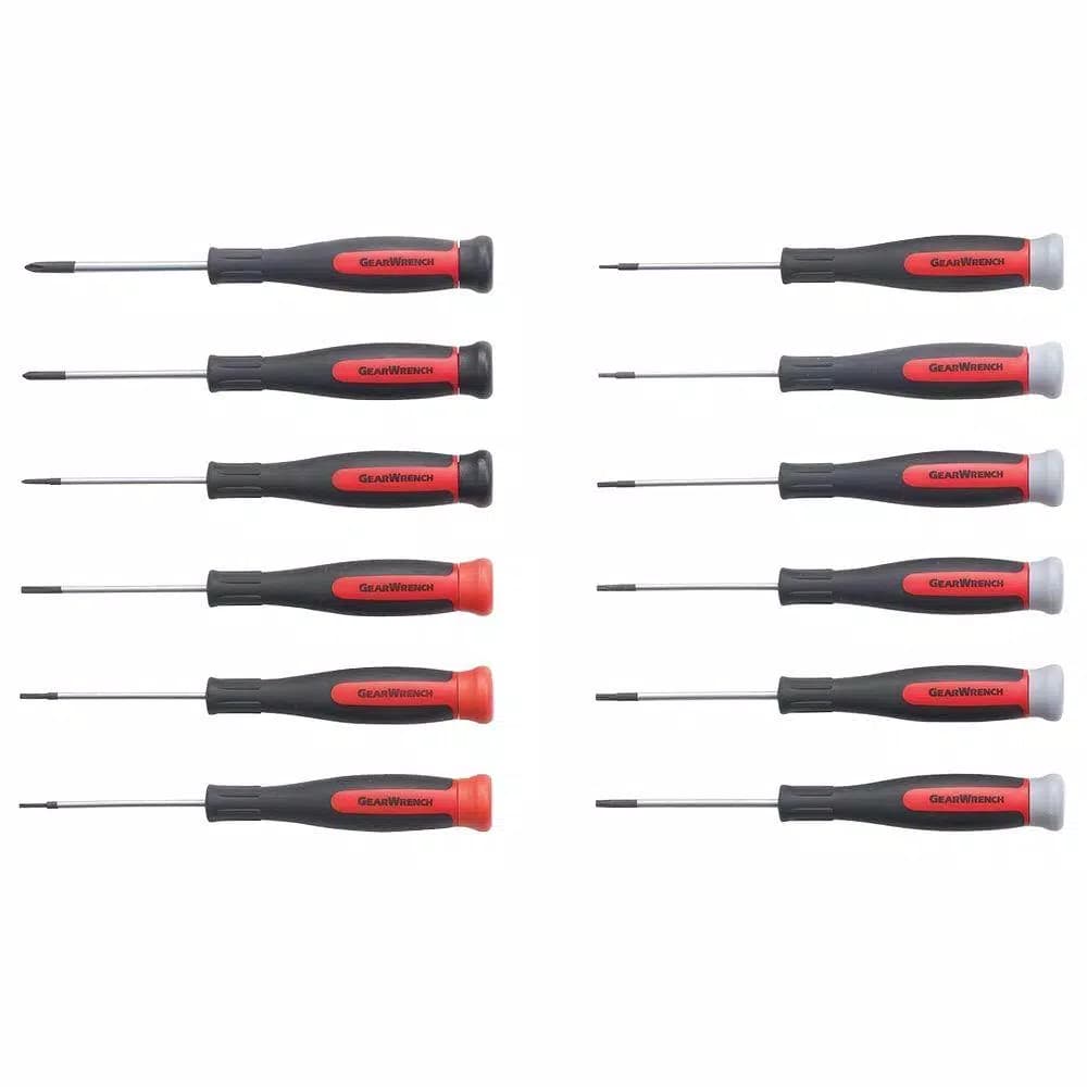 GEARWRENCH 12-Piece Mini and Torx Screwdriver Set with Dual-Material Handles