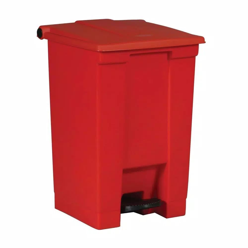 Rubbermaid Commercial Products 12 Gal. Red Fire-Safe Step-On Trash Can, Puncture-Resistant Plastic Medical Waste Bin
