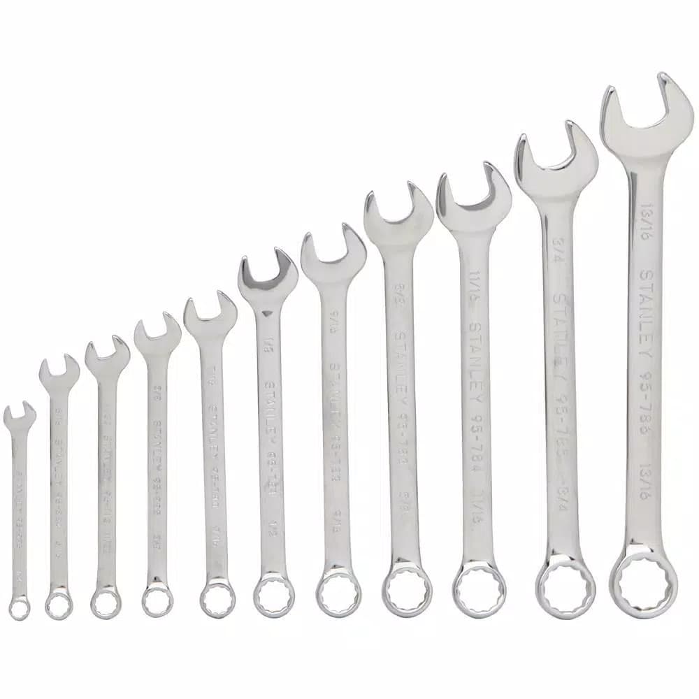 STANLEY 11-Piece SAE Combination Wrench Set with Max-Drive System