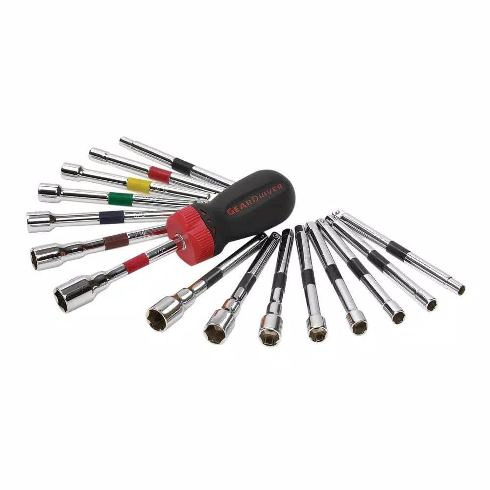 GearWrench 16-Piece Ratcheting Nut Driver Set with Interchangeable Shafts