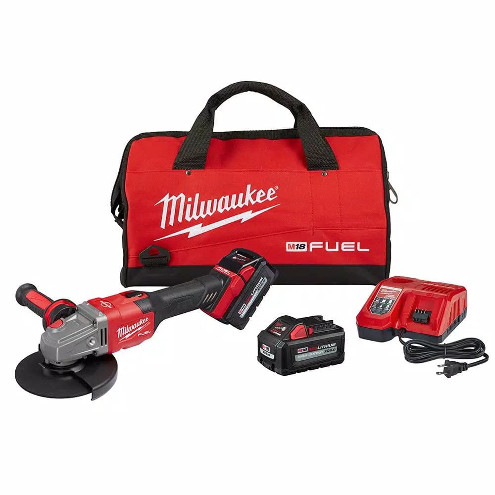 Milwaukee M18 FUEL 4-1/2 in. to 6 in. Braking Angle Grinder Kit with Two 6.0 Ah Batteries
