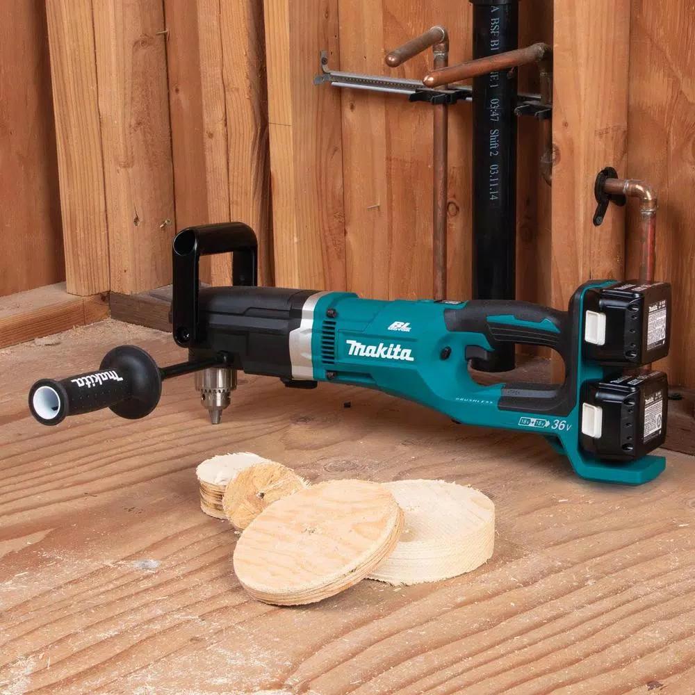 Makita 18V X2 (36V) LXT Brushless 1/2 in. Right Angle Drill Kit with Bonus 18V LXT Brushless Impact Driver