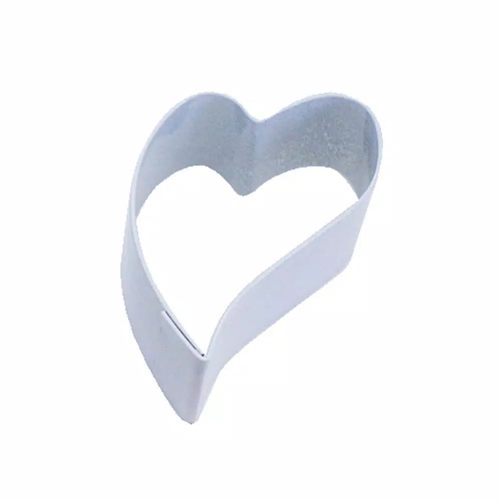 Cybrtrayd-R&M 12-Piece Mini Folk Heart White Polyresin Cookie Cutter Set