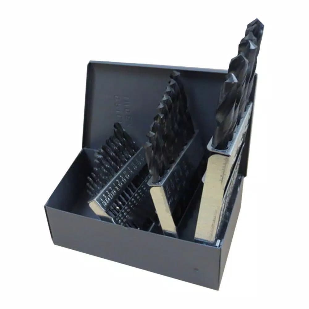 Gyros 25-Piece High Speed Steel Black Oxide Metric Twist Drill Bit Set