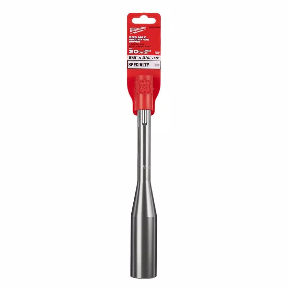 Milwaukee 9-3/4 in. SDS-Max Ground Rod Driver for 5/8 in. and 3/4 in. Rods