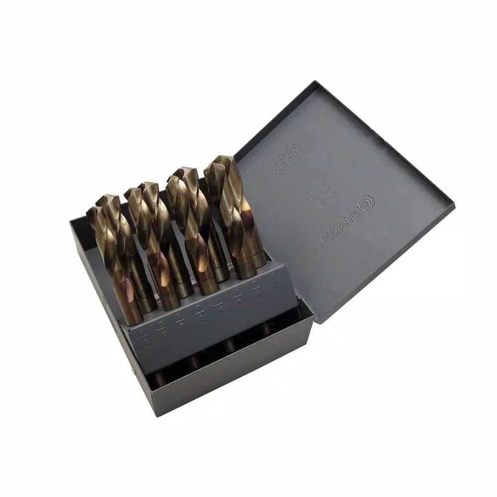 Gyros 8-Piece High Speed Steel Black Oxide Reduced Shank Twist Drill Bit Set