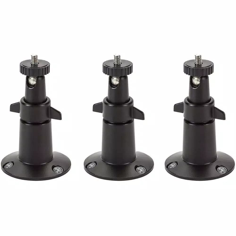 Wasserstein Metal Wall Mount for Blink Outdoor, XT and XT2 Cameras - 3-Pack, Black