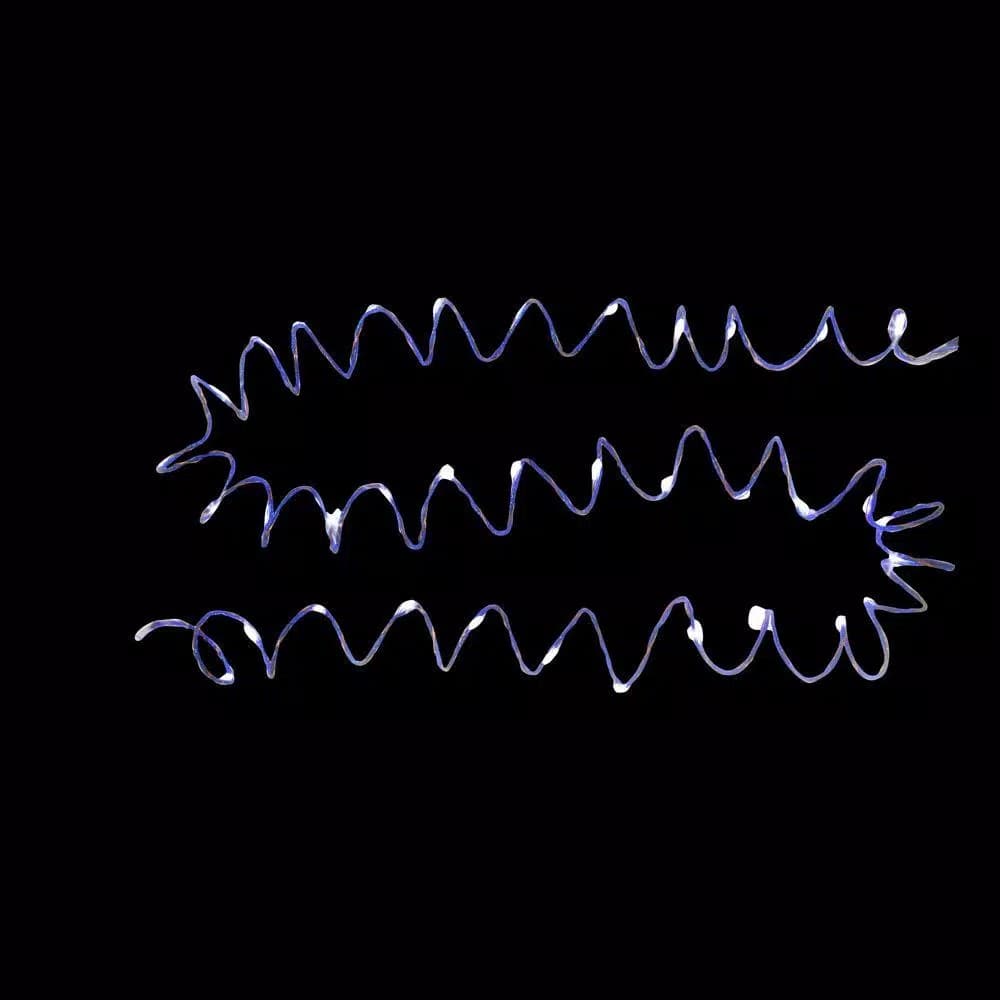 Starlite Creations 12 ft. Pre-Lit Blue LED Single Braided Garland, Battery Operated (Bundle of 2)