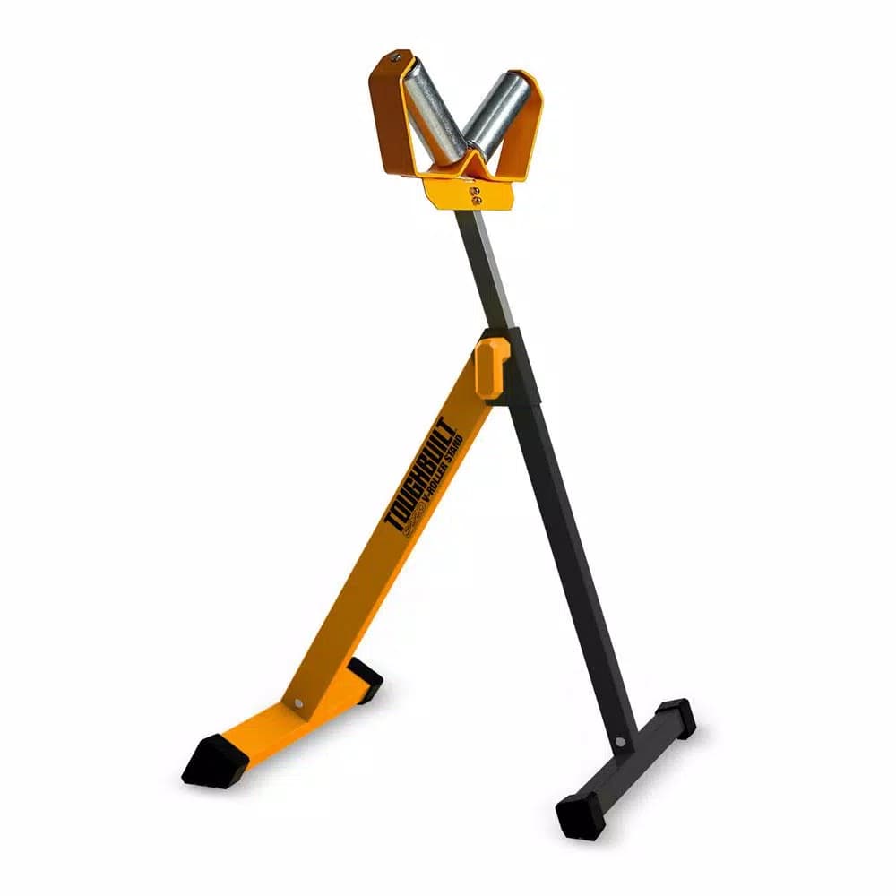 TOUGHBUILT 45.5 in. V-Roller Stand with 2 Galvanized Steel Rollers