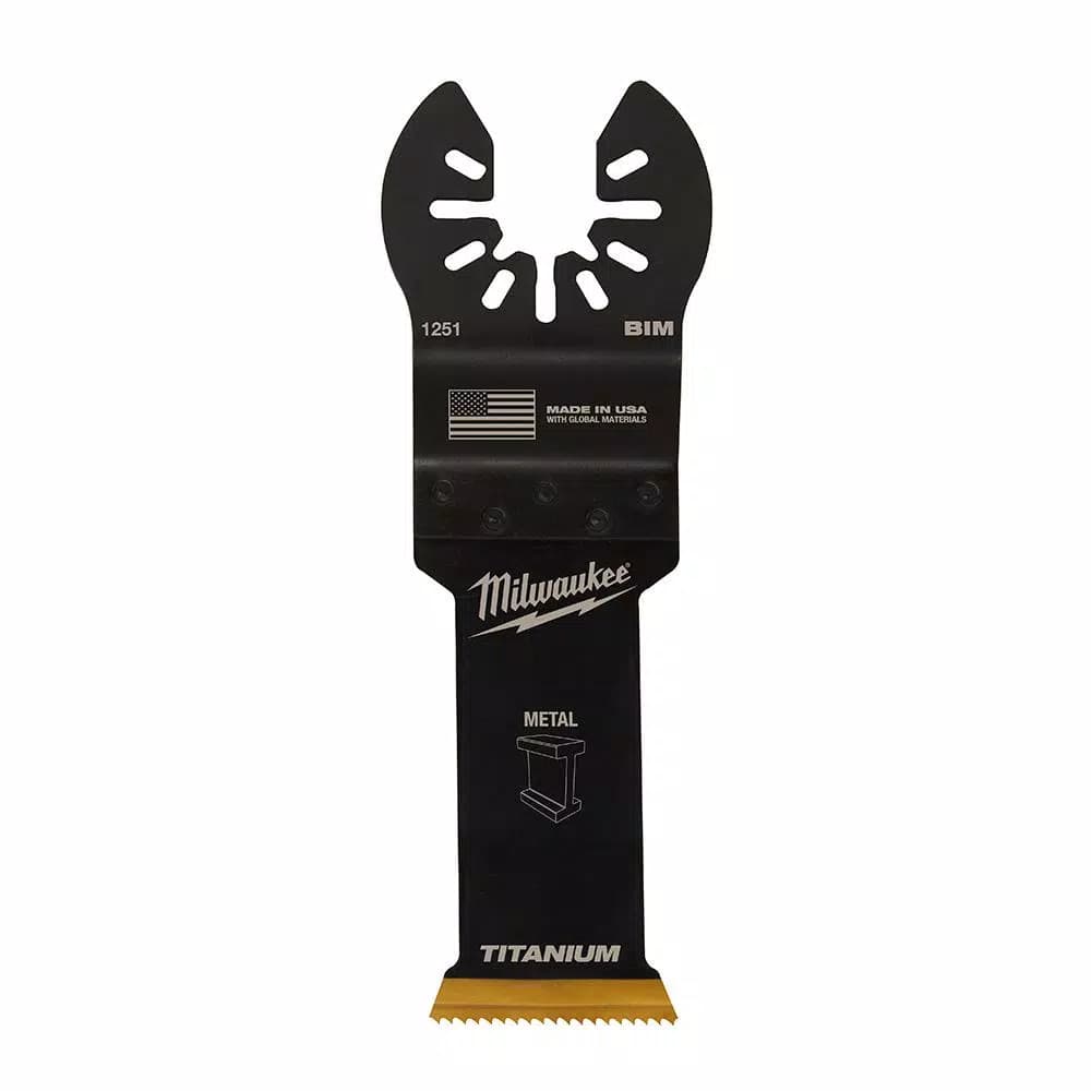 Milwaukee 1-1/8 in. Titanium Bi-Metal Universal Fit Oscillating Multi-Tool Blade