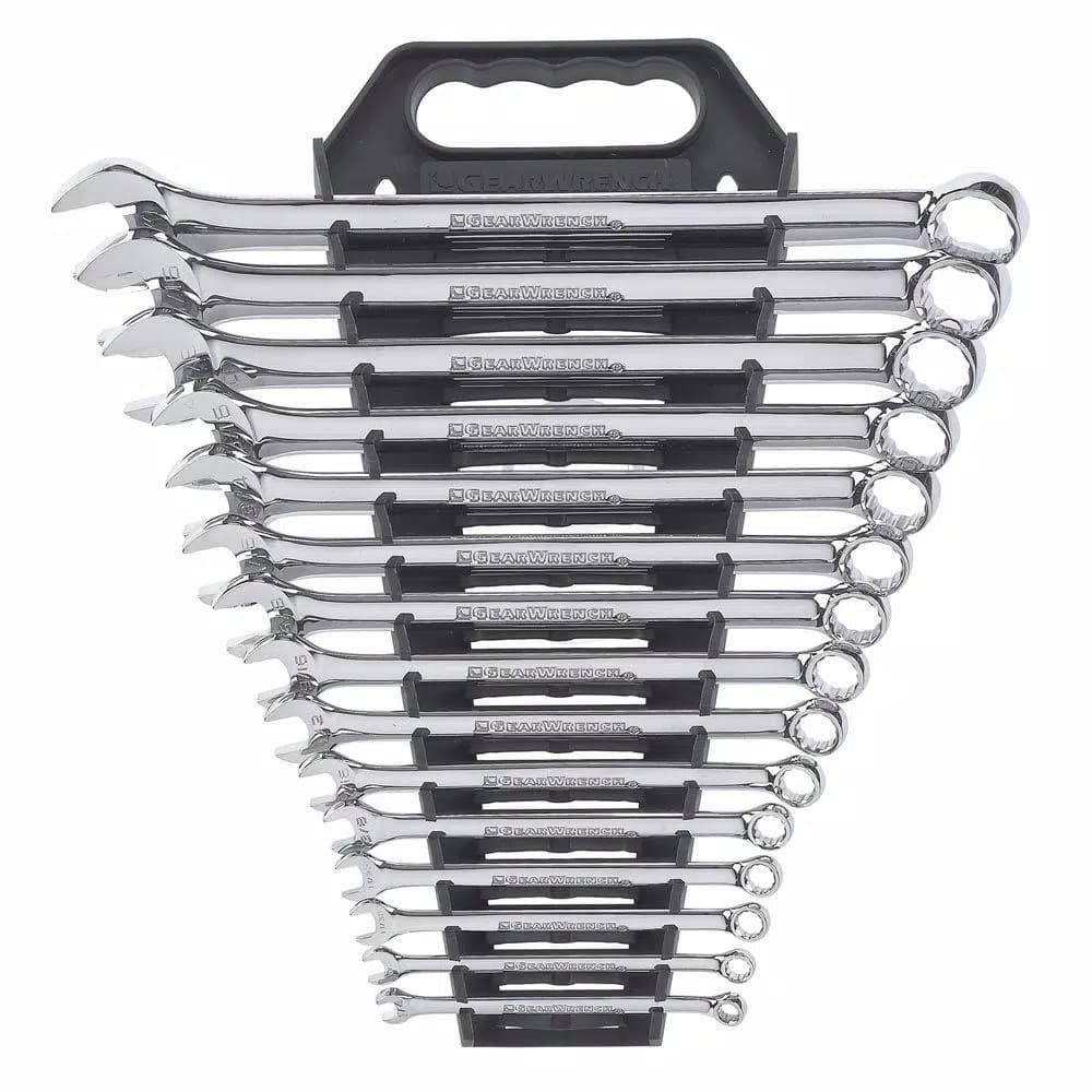 GEARWRENCH 15-Piece SAE Combination Wrench Set