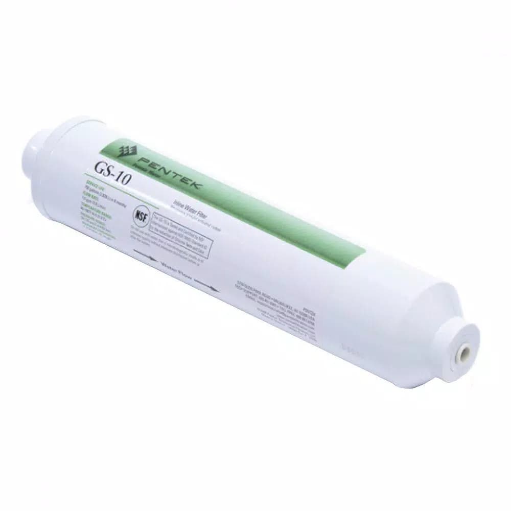 Pentek GS-10-JG14 Inline Water Filtration System, 1-Stage Carbon Block, 1/4 in. Quick Connect