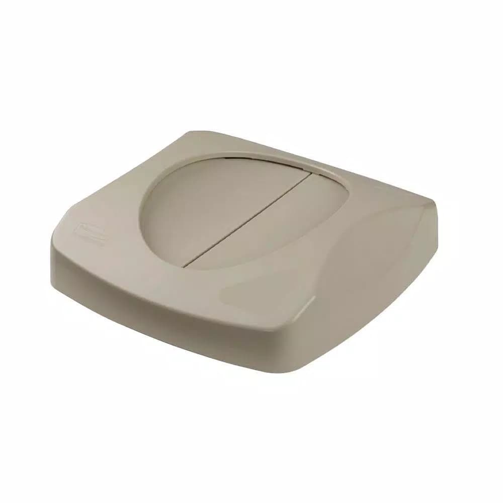 Rubbermaid Commercial Products Rubbermaid Commercial Untouchable 23 Gal. Square Trash Can Replacement Swing Top Lid, Beige