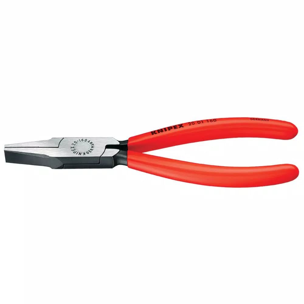 KNIPEX 7-1/4 in. Flat Nose Pliers with Serrated Jaws