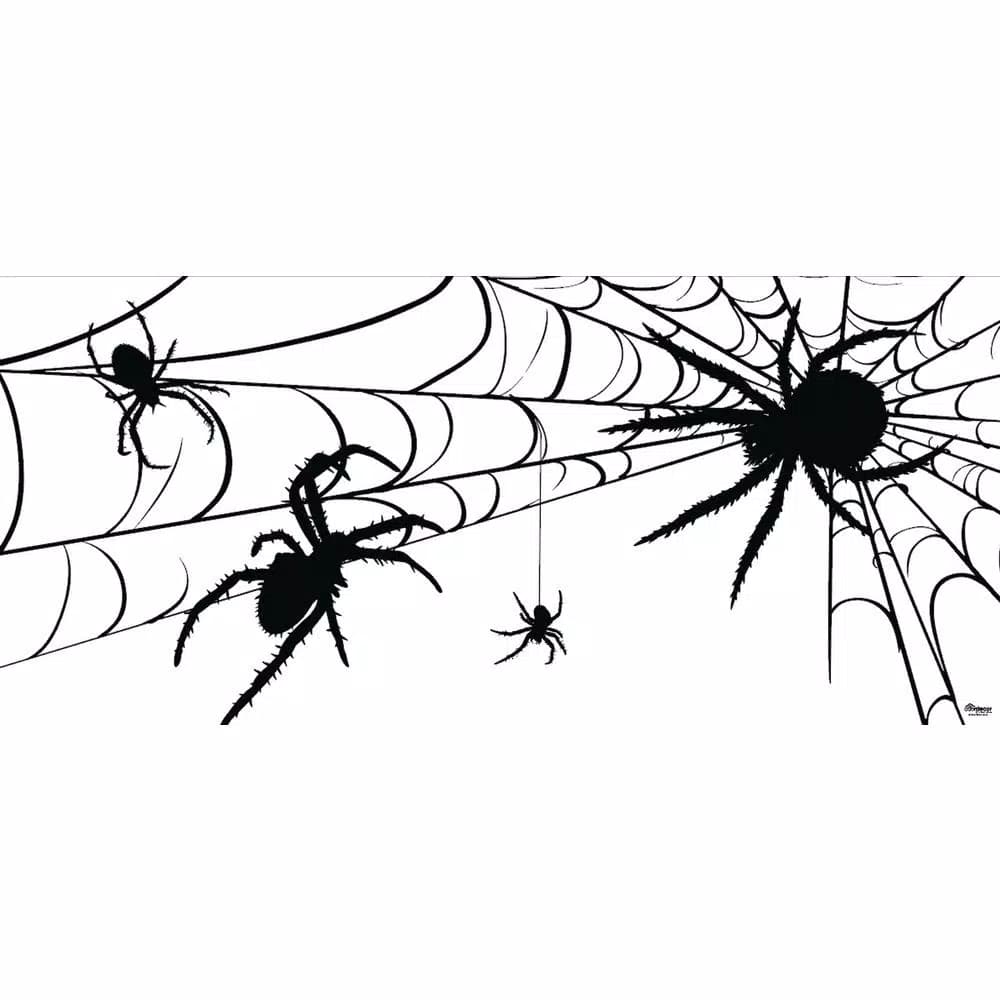My Door Decor 7 ft. x 16 ft. Spiders Halloween Garage Door Banner Mural