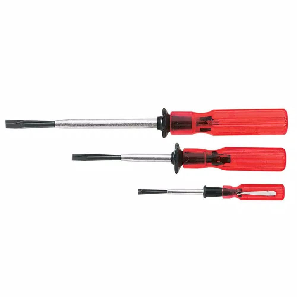 Klein Tools 3-Piece Screw-Holding Slotted Screwdriver Set