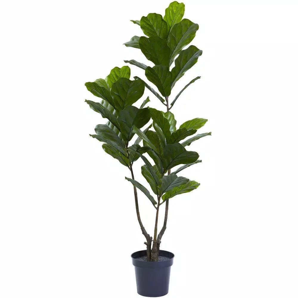 Nearly Natural 65 in. UV Resistant Fiddle Leaf Tree - Indoor/Outdoor Artificial Plant