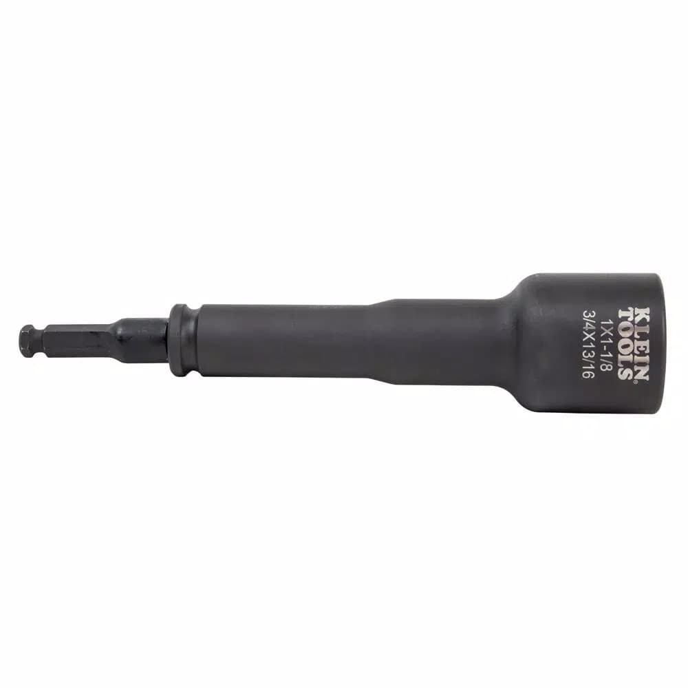 Klein Tools 4-in-1 Square Impact Socket with 7/16 in. Hex Quick-Change Adapter, 1/2 in. Square Drive