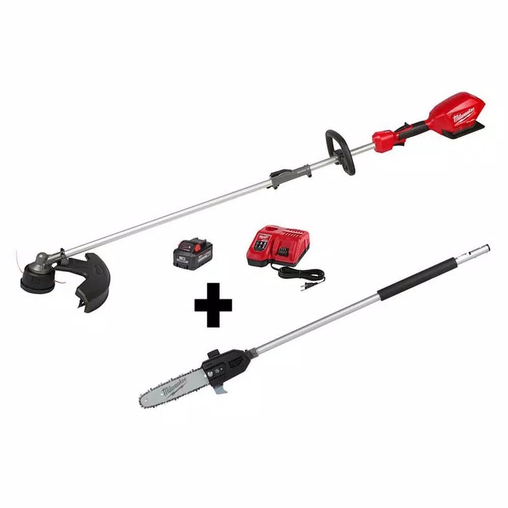 Milwaukee M18 FUEL 18V Brushless Cordless String Trimmer Kit with 10 in. Pole Saw Attachment